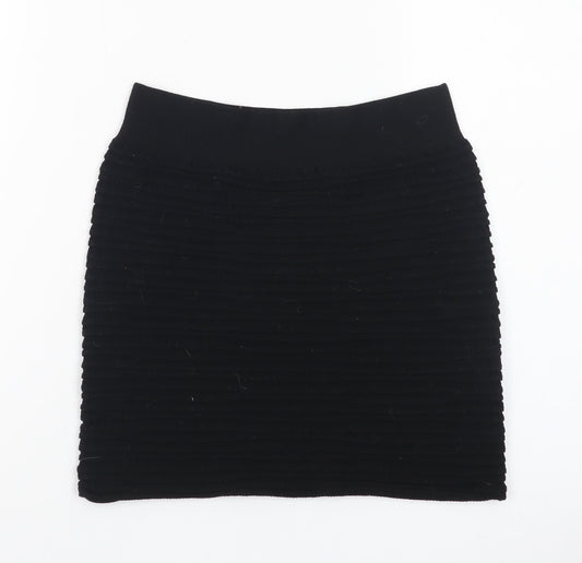 Nutshell Women Black Mini Straight Skirt Nylon Blend F/S