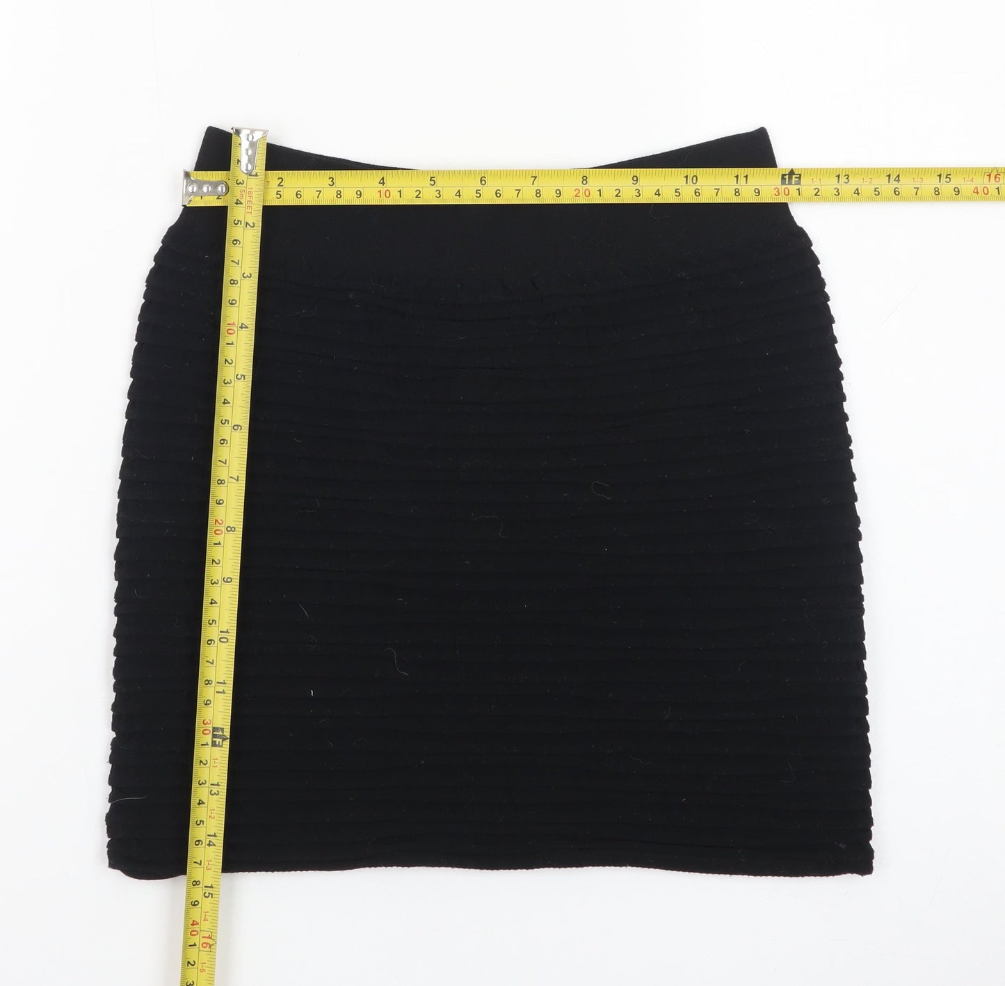 Nutshell Women Black Mini Straight Skirt Nylon Blend F/S