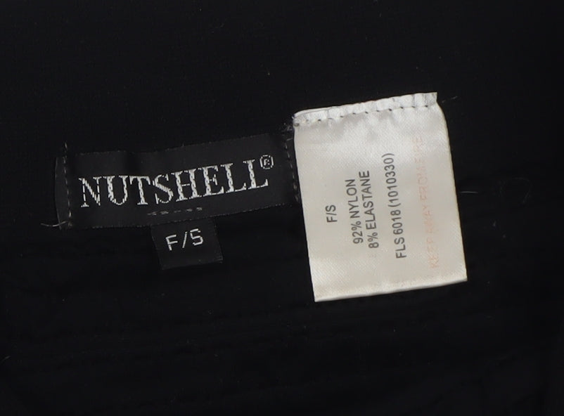 Nutshell Women Black Mini Straight Skirt Nylon Blend F/S
