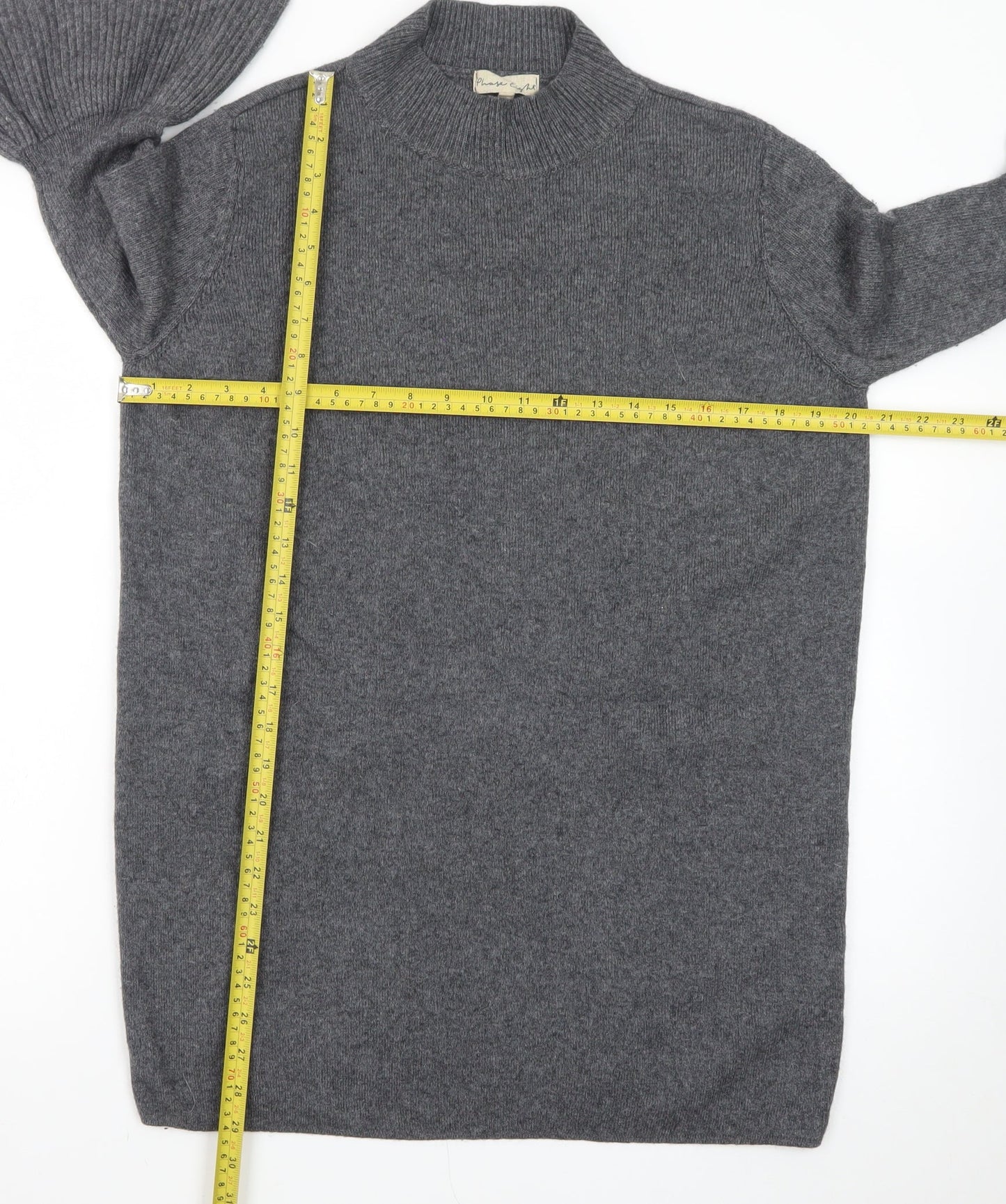 Phase Eight Women’s Grey Wool Knit Jumper Dress Size 12
