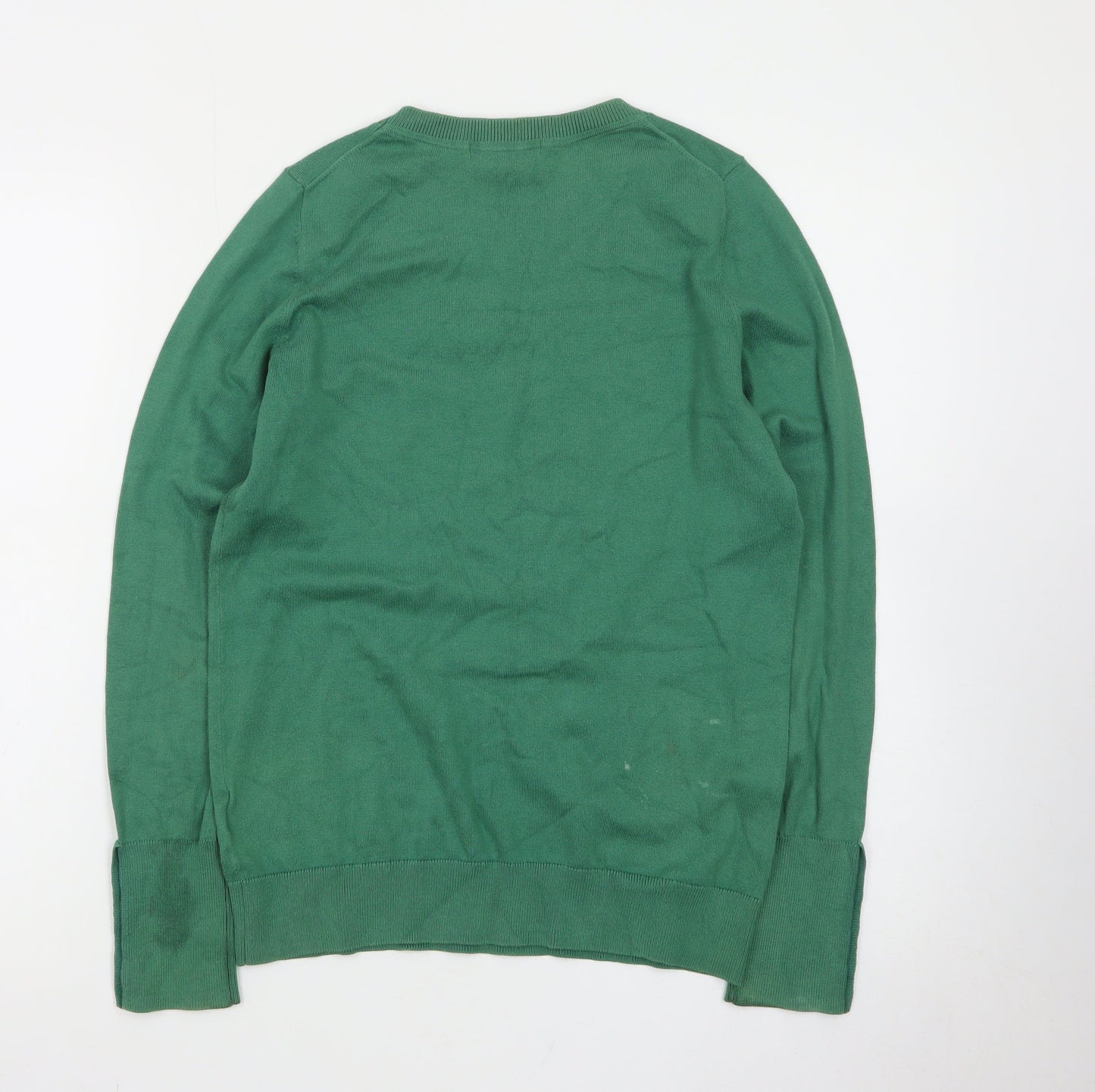 Boden Women Green Cotton Crew Neck Long Sleeve Jumper S