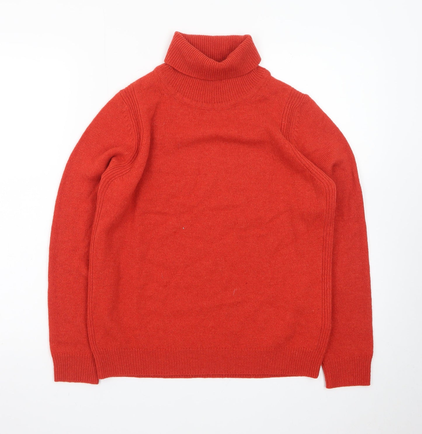 Marks and Spencer Women’s Red Roll Neck Merino Wool Jumper Size 8