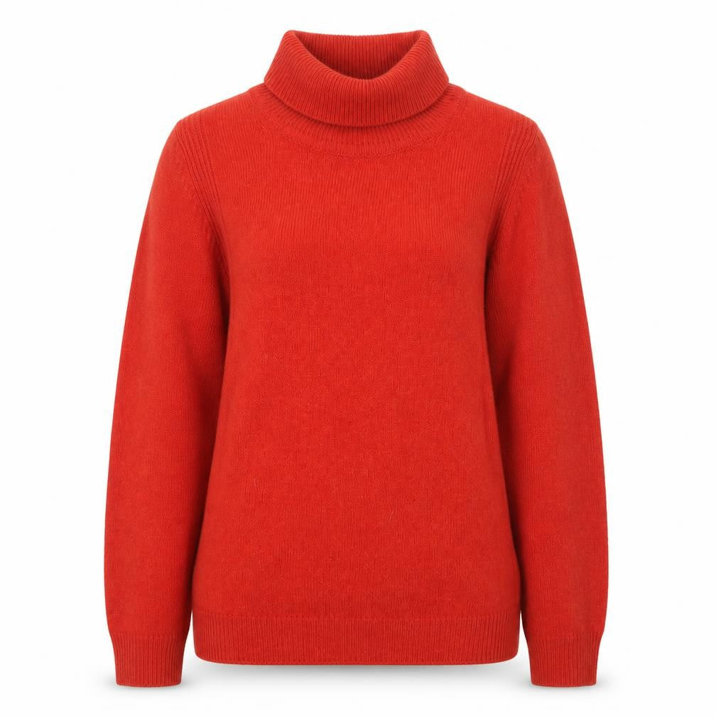 Marks and Spencer Women’s Red Roll Neck Merino Wool Jumper Size 8