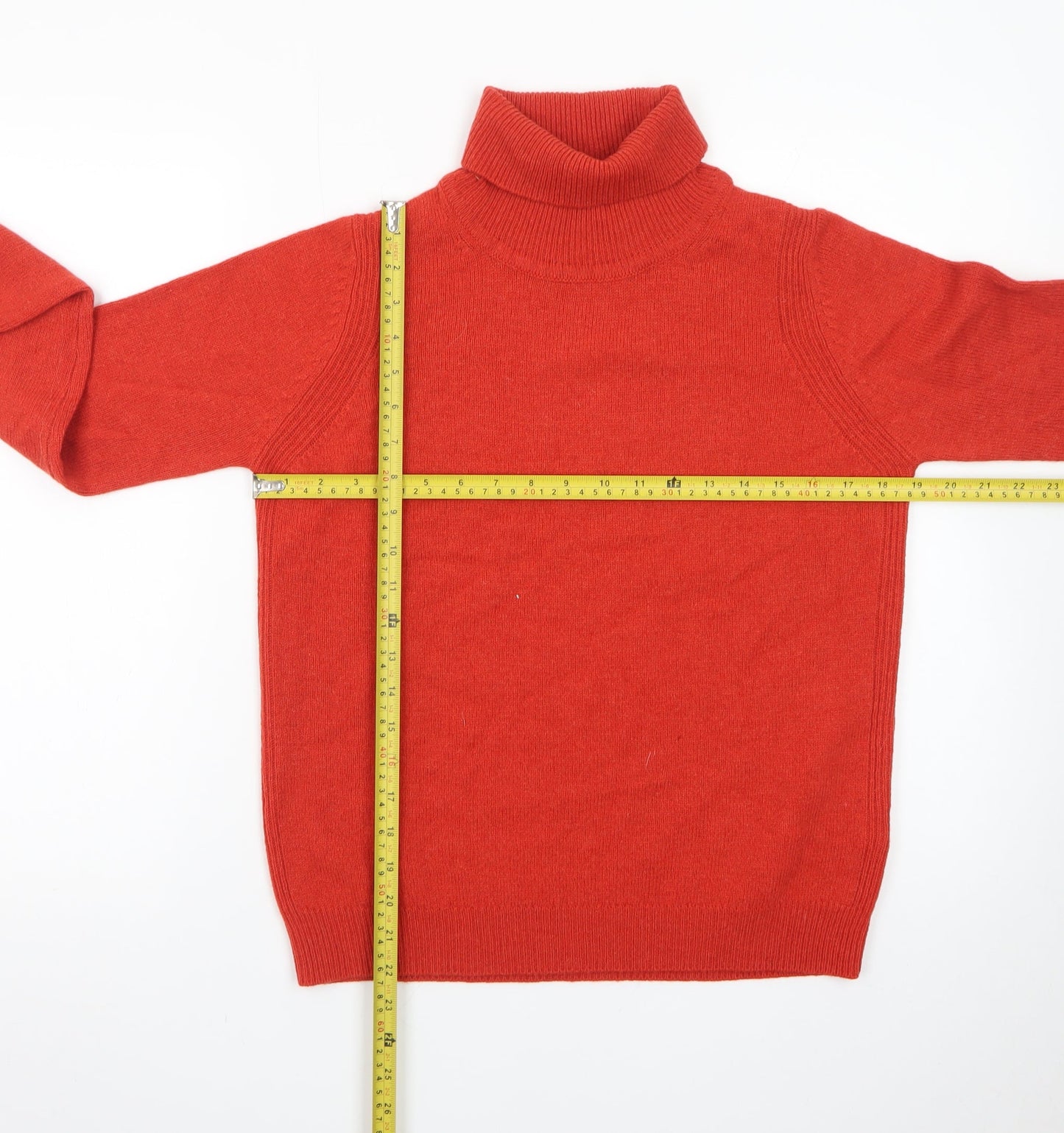 Marks and Spencer Women’s Red Roll Neck Merino Wool Jumper Size 8