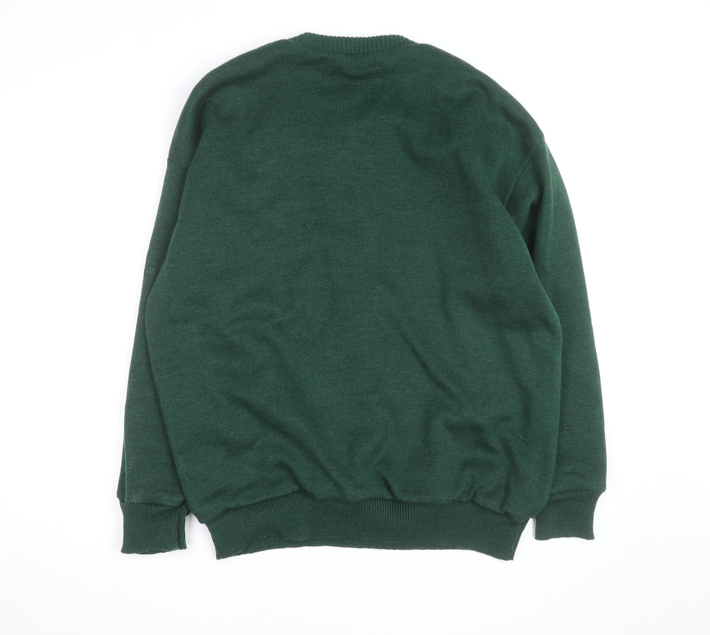 Pro Style Men’s Green Lined Wool Blend Golf Jumper L