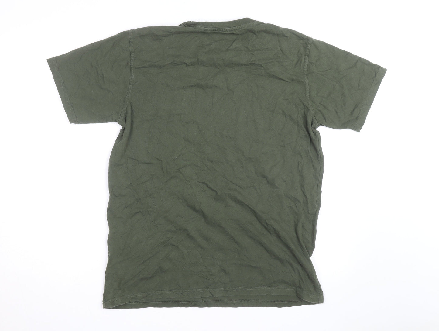 Weird Fish Men's Green Peaky Flounders Graphic Cotton T-Shirt Size M