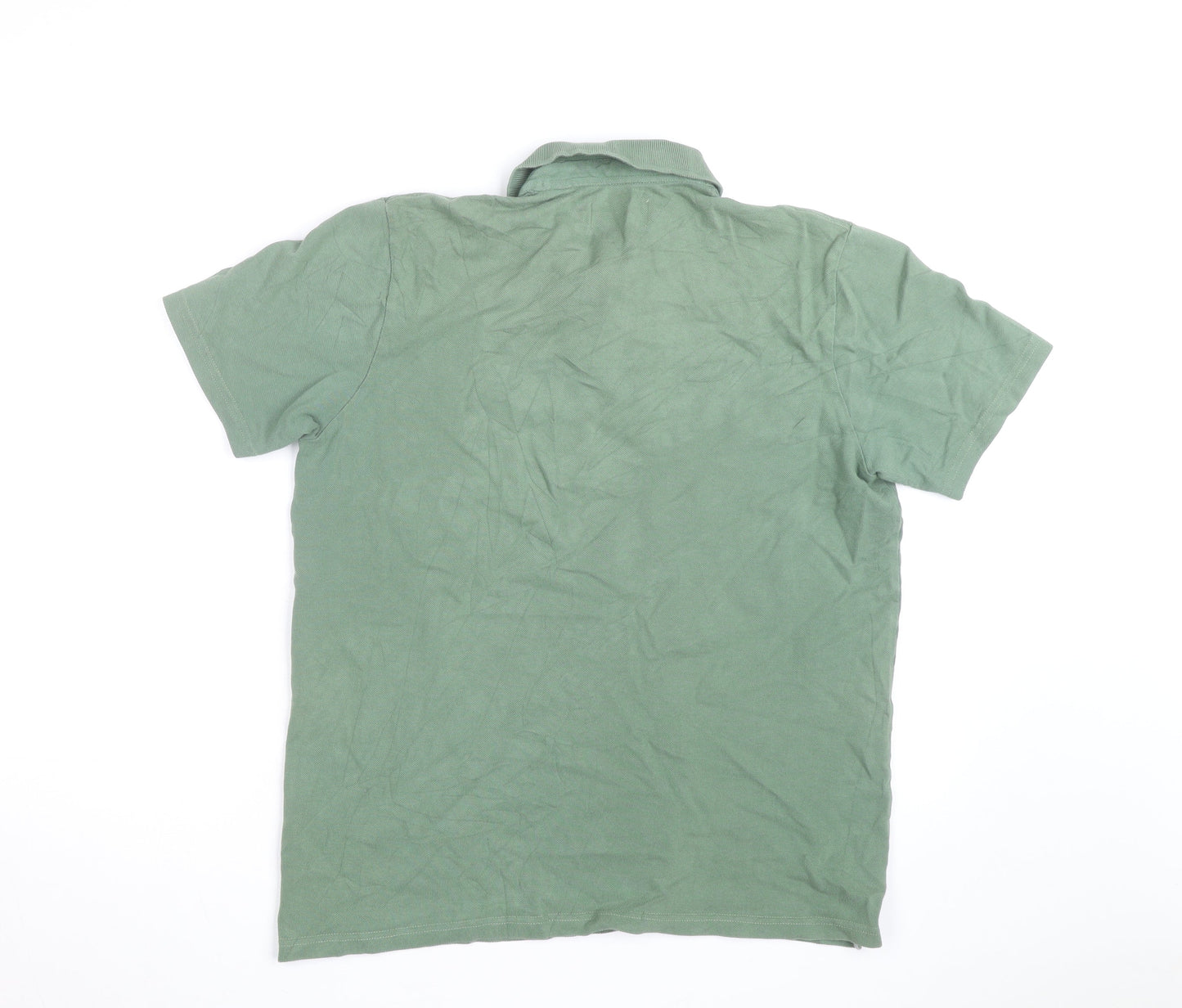 John Lewis Men's Green Cotton Short Sleeve Polo Shirt M