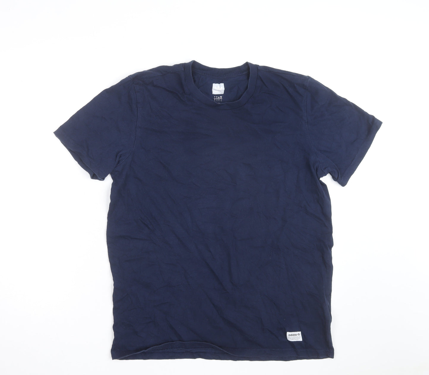 Adidas Men's Navy Blue Short Sleeve Crew Neck Cotton T-Shirt Size L