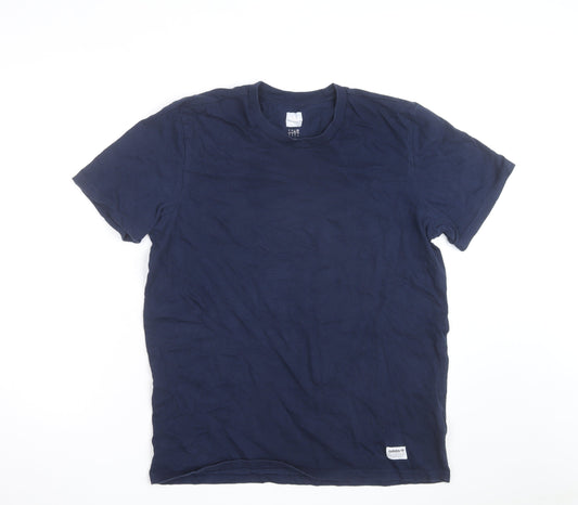 Adidas Men's Navy Blue Short Sleeve Crew Neck Cotton T-Shirt Size L