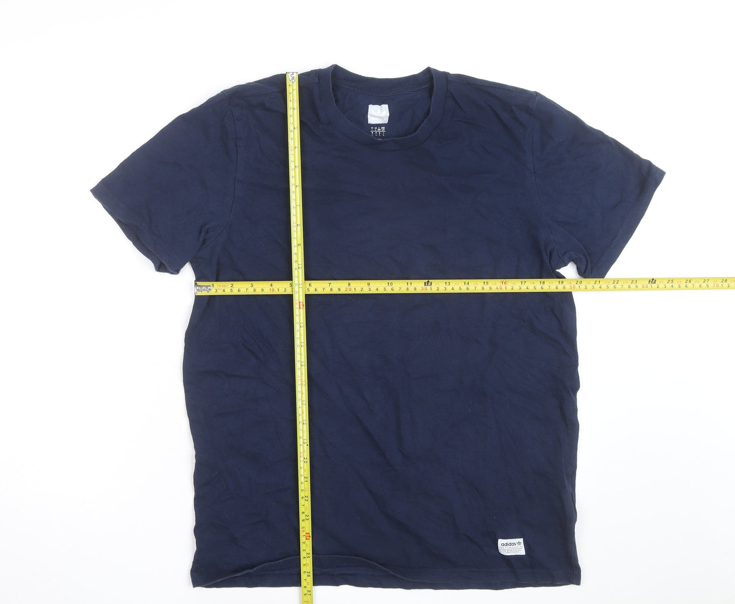Adidas Men's Navy Blue Short Sleeve Crew Neck Cotton T-Shirt Size L