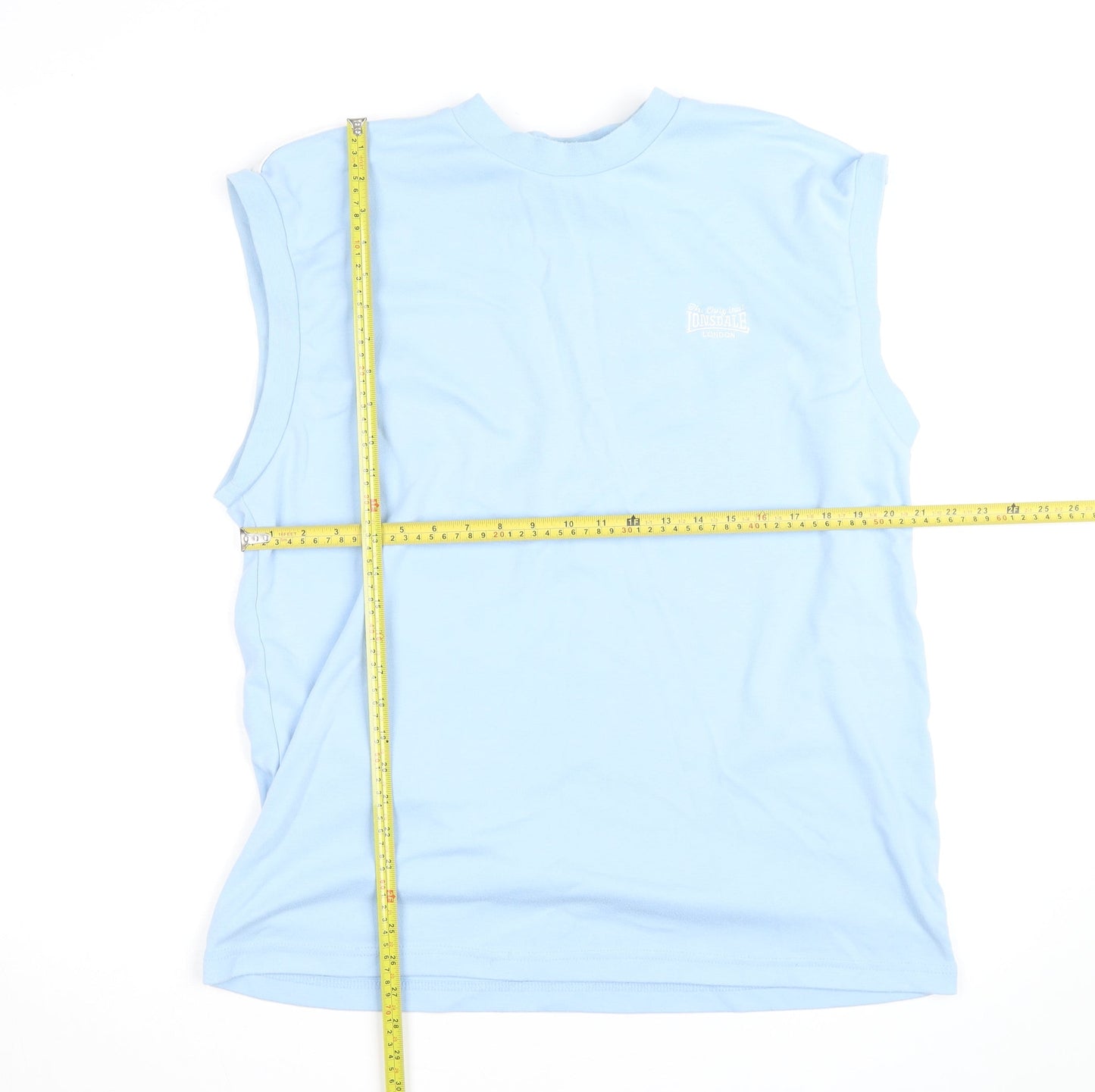 Lonsdale Men's Blue Sleeveless Crew Neck Sports Vest XL