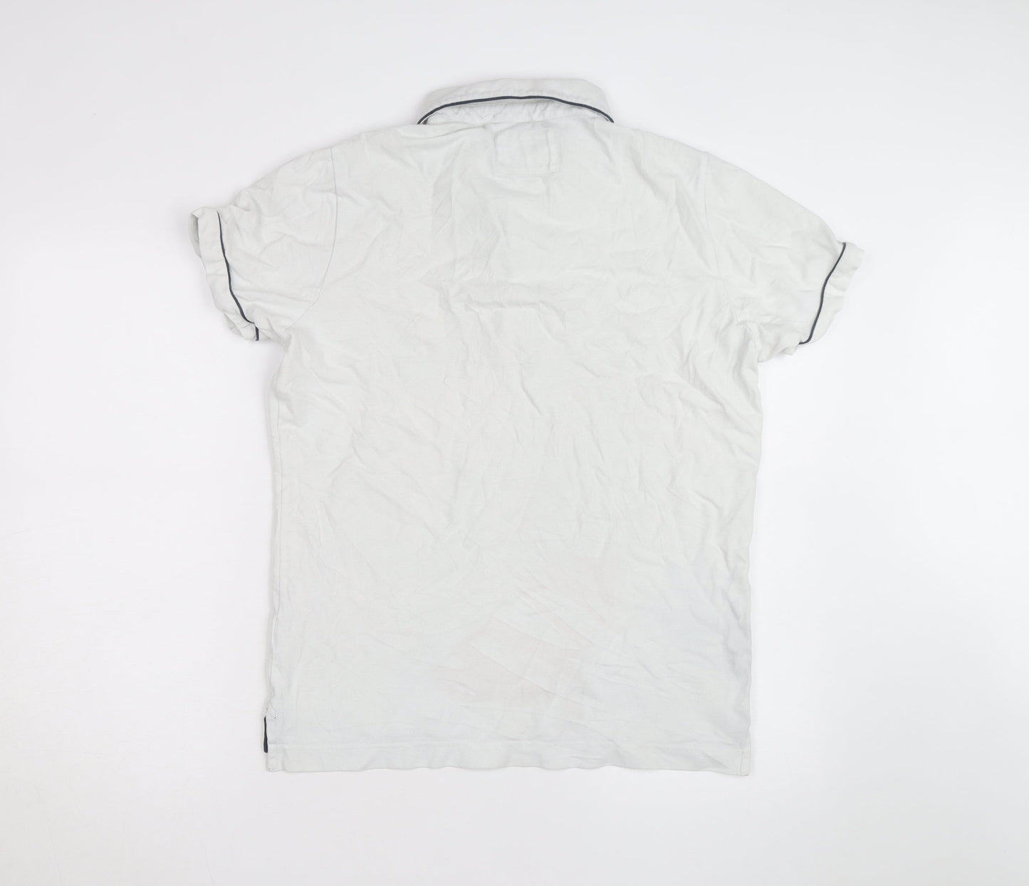 Superdry Men's White Regular Fit Polo Shirt Size L