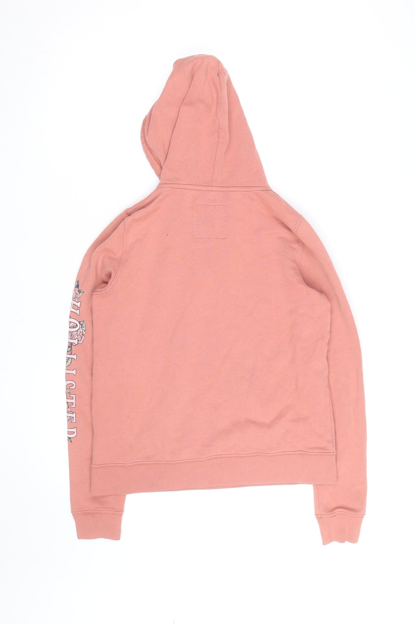Hollister Men’s Pink Pullover Hoodie S Regular Fit Logo Fleece