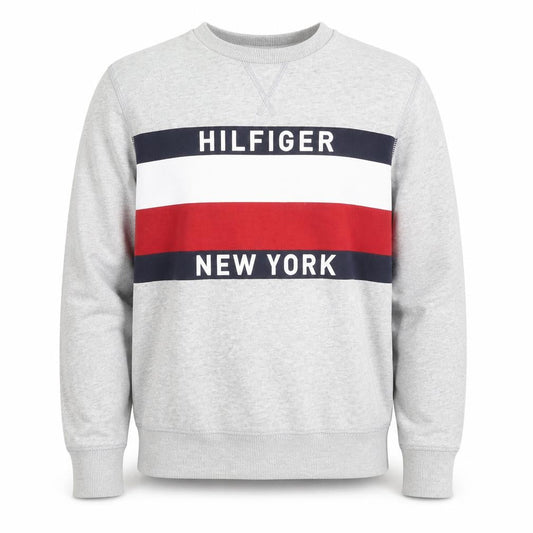 Tommy Hilfiger Men's Grey Logo Pullover Sweatshirt L
