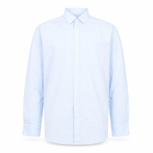 Marks & Spencer Men's Light Blue Regular Fit Long Sleeve Button-Up Shirt 17L