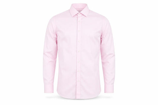 Charles Tyrwhitt Men's Pink Slim Fit Long Sleeve Cotton Shirt 15/38