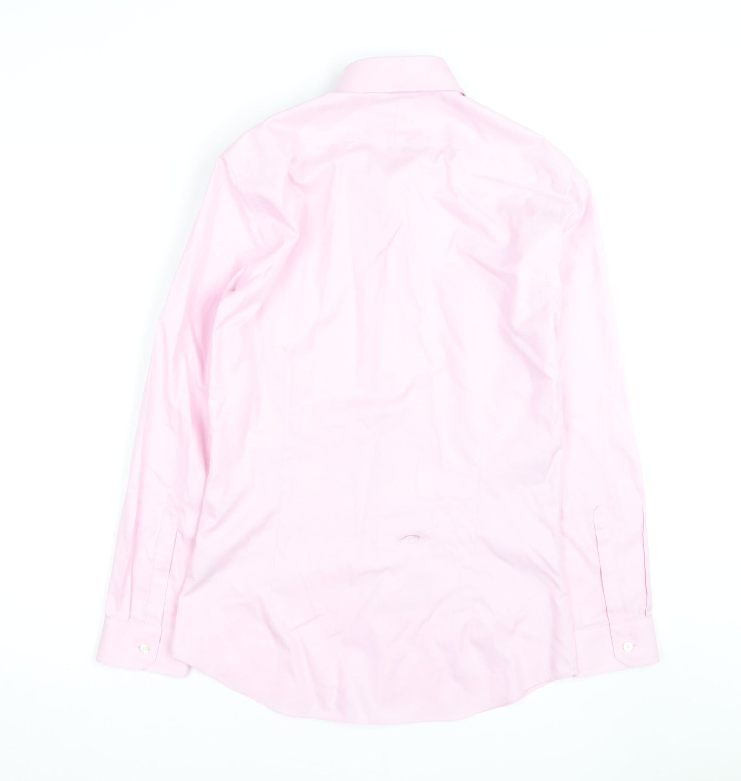 Charles Tyrwhitt Men's Pink Slim Fit Long Sleeve Cotton Shirt 15/38