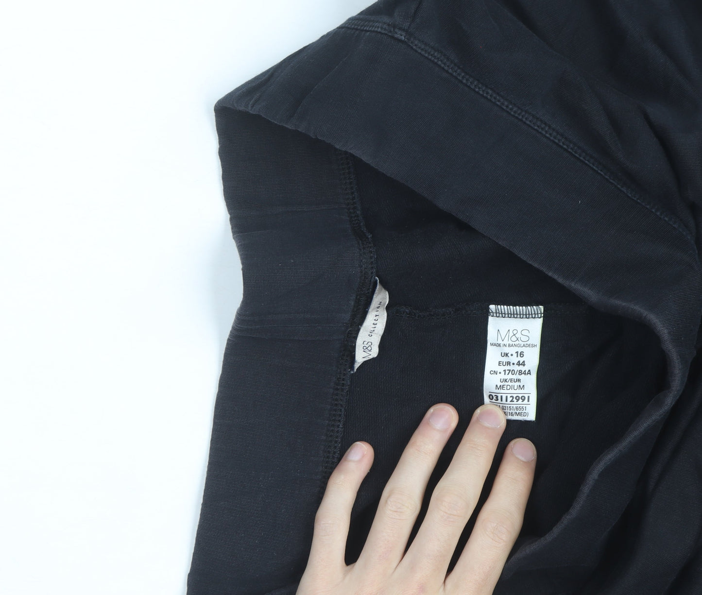 Marks and Spencer Women’s Black Jersey Leggings Size 16 Regular Fit