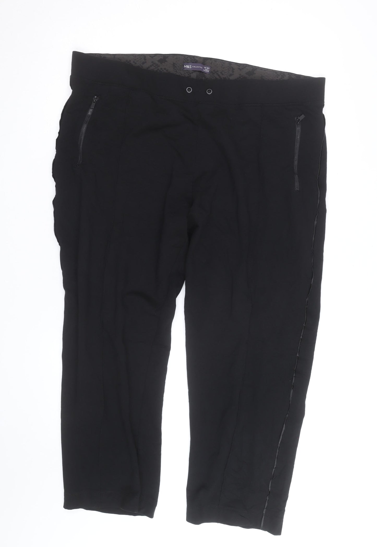 Marks and Spencer Women’s Black Size 22 Straight Leg Trousers