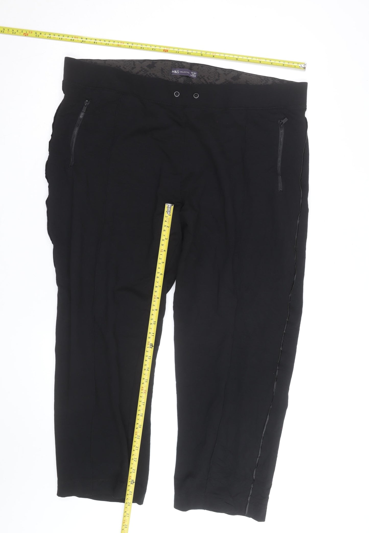 Marks and Spencer Women’s Black Size 22 Straight Leg Trousers