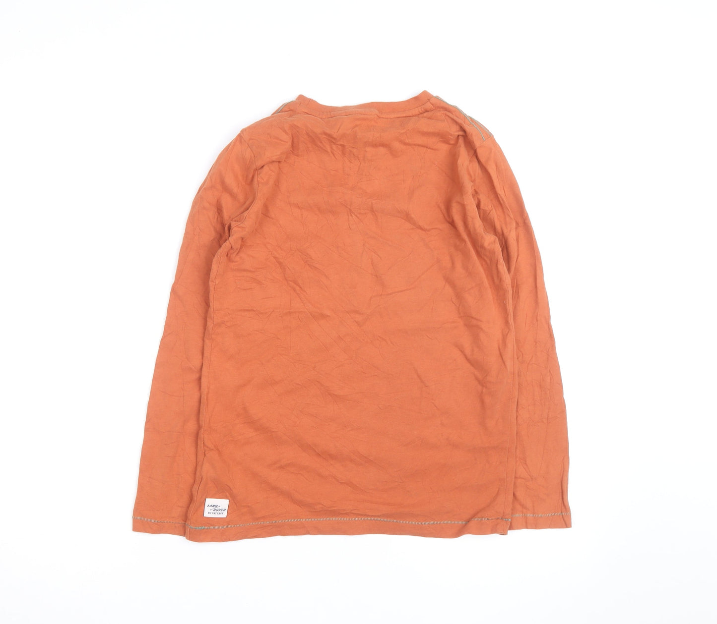 FatFace Boys Orange Land Rover Graphic Long Sleeve Cotton T-Shirt 11-12 Years
