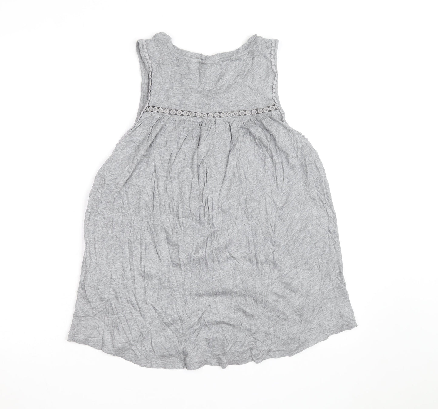 GAP Women’s Grey Crochet Trim Sleeveless Tank Top M