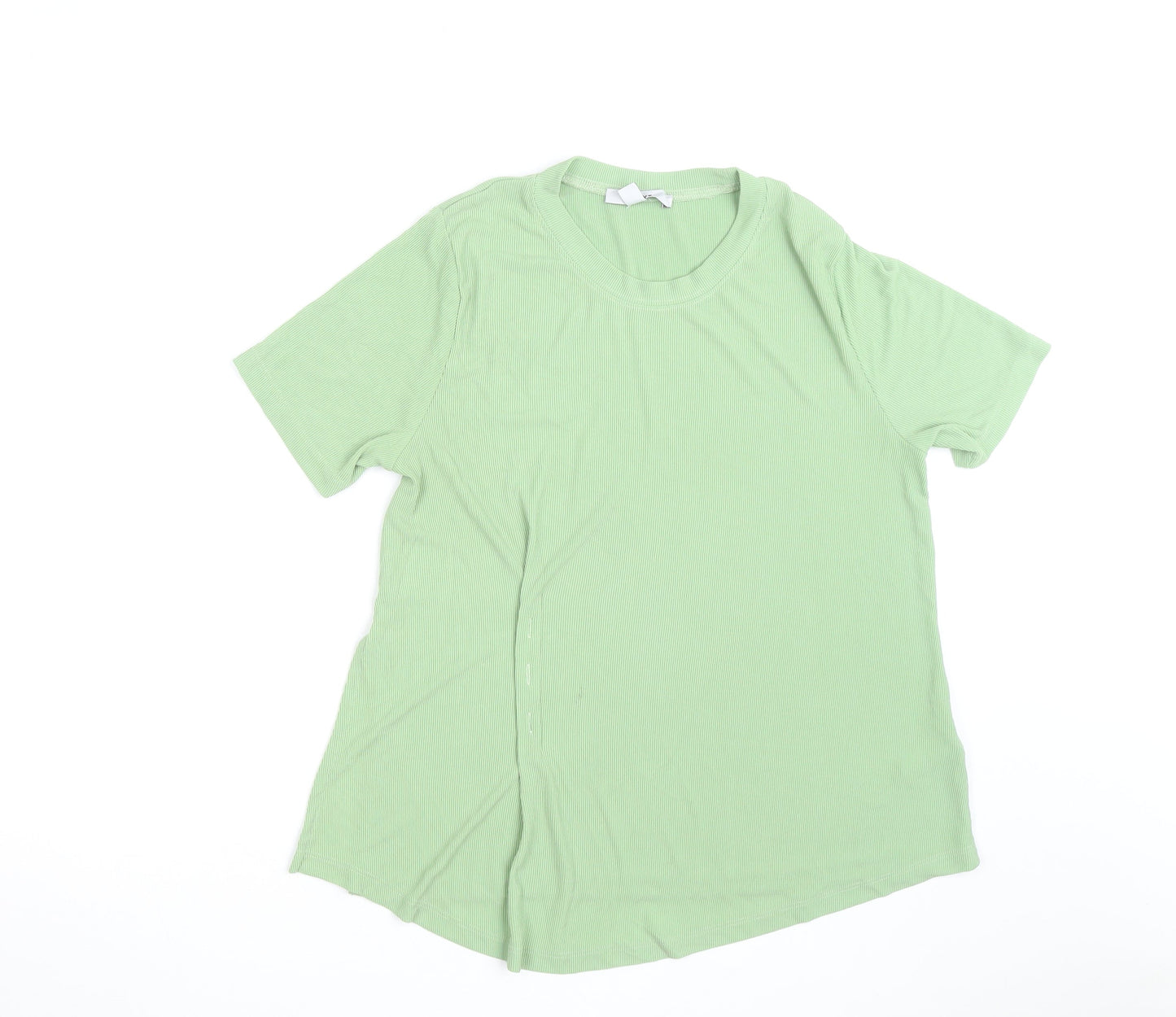 Next Women Green Short Sleeve Cotton Pullover Jumper Size 12