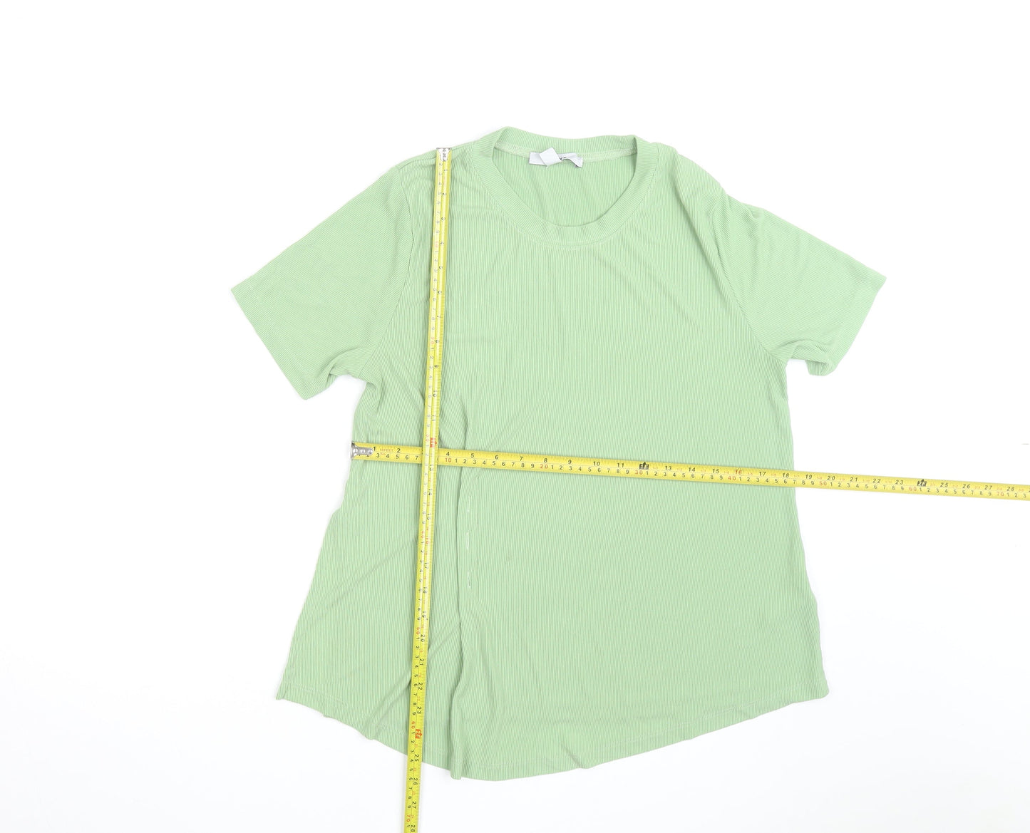 Next Women Green Short Sleeve Cotton Pullover Jumper Size 12