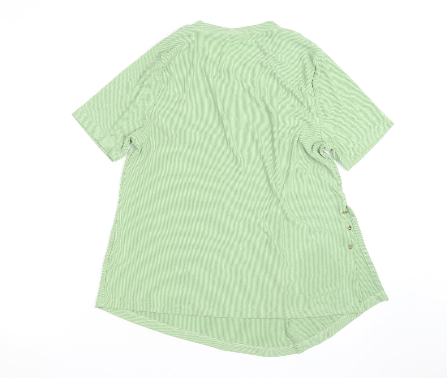 Next Women Green Short Sleeve Cotton Pullover Jumper Size 12