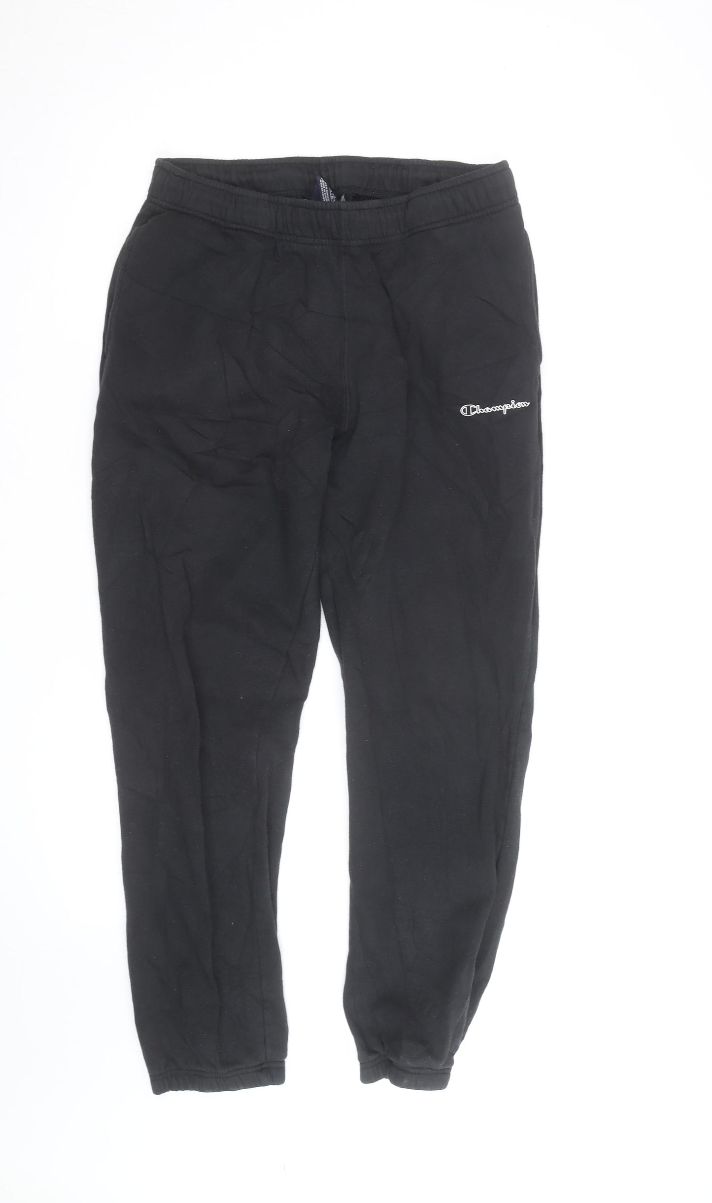 Champion Men's Black Fleece Jogger Trousers Size L