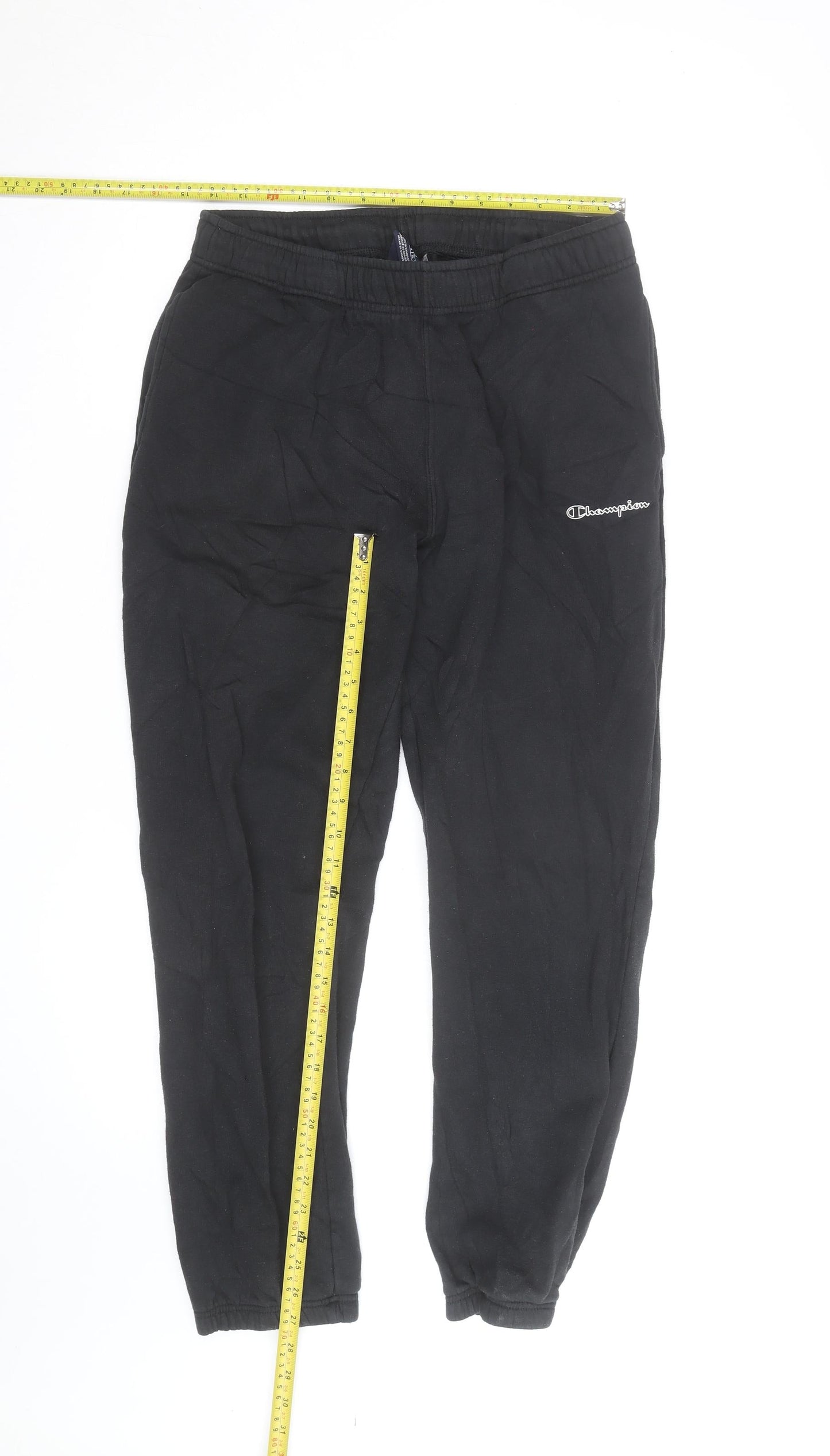 Champion Men's Black Fleece Jogger Trousers Size L