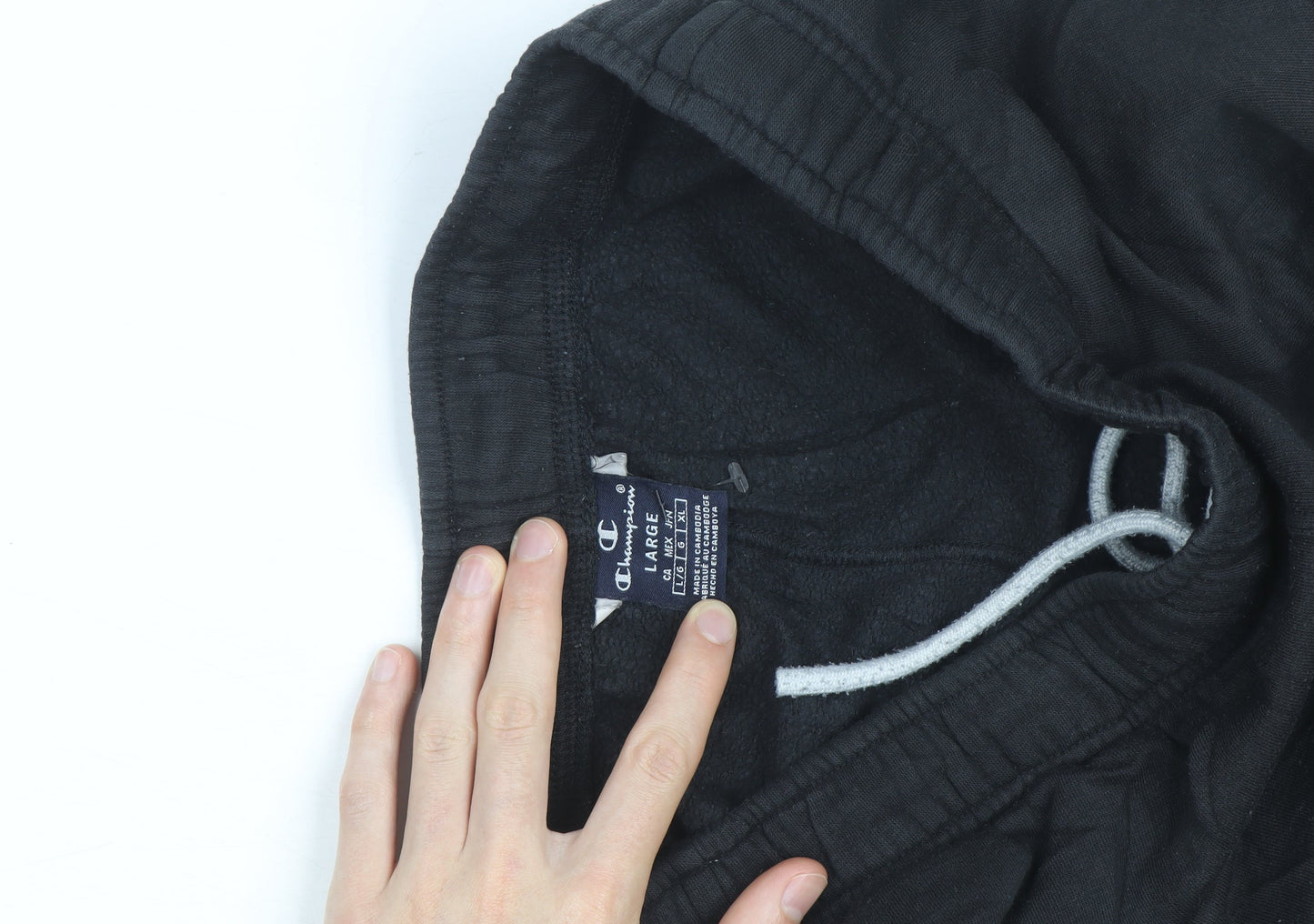 Champion Men's Black Fleece Jogger Trousers Size L