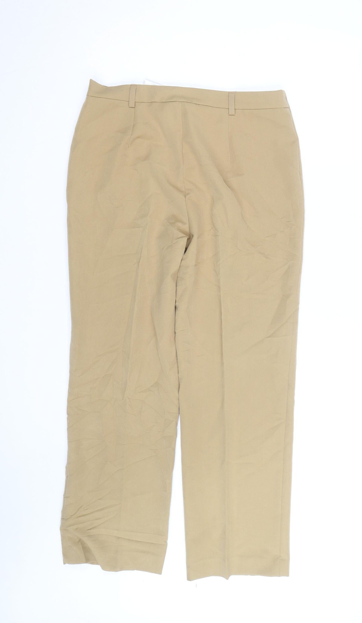 Artigiano Women’s Beige Cotton Stretch Dress Pants Size 18