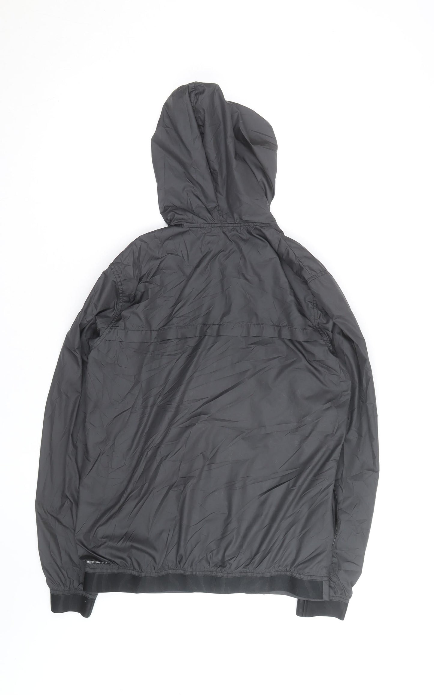 Reebok Men's Black Small Hooded Lightweight Windbreaker Jacket