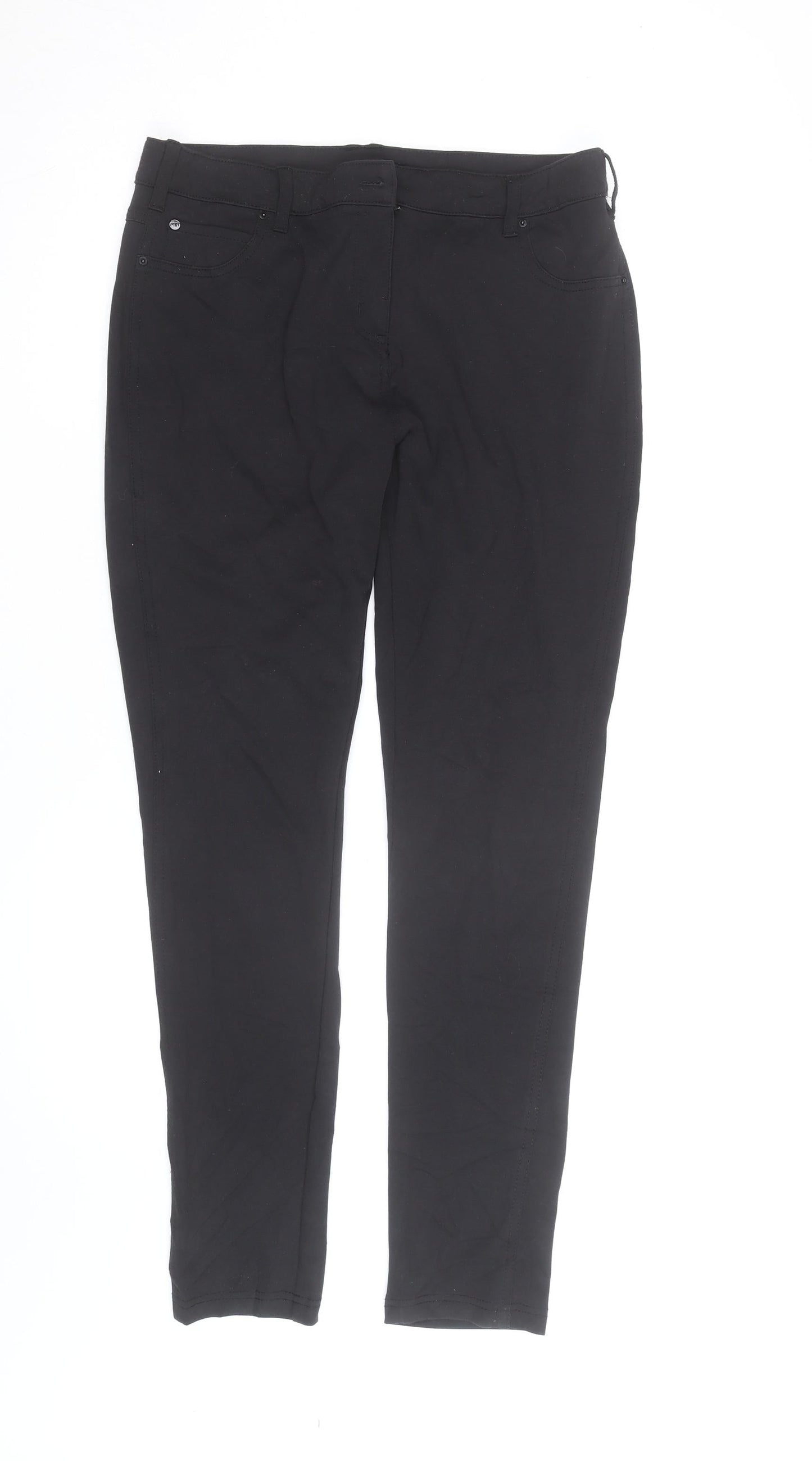 Regatta Women Black Slim Fit Cotton Stretch Trousers Size 16