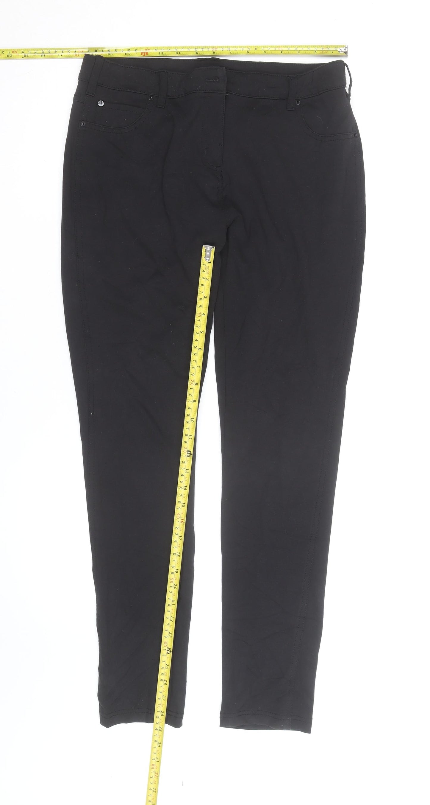 Regatta Women Black Slim Fit Cotton Stretch Trousers Size 16