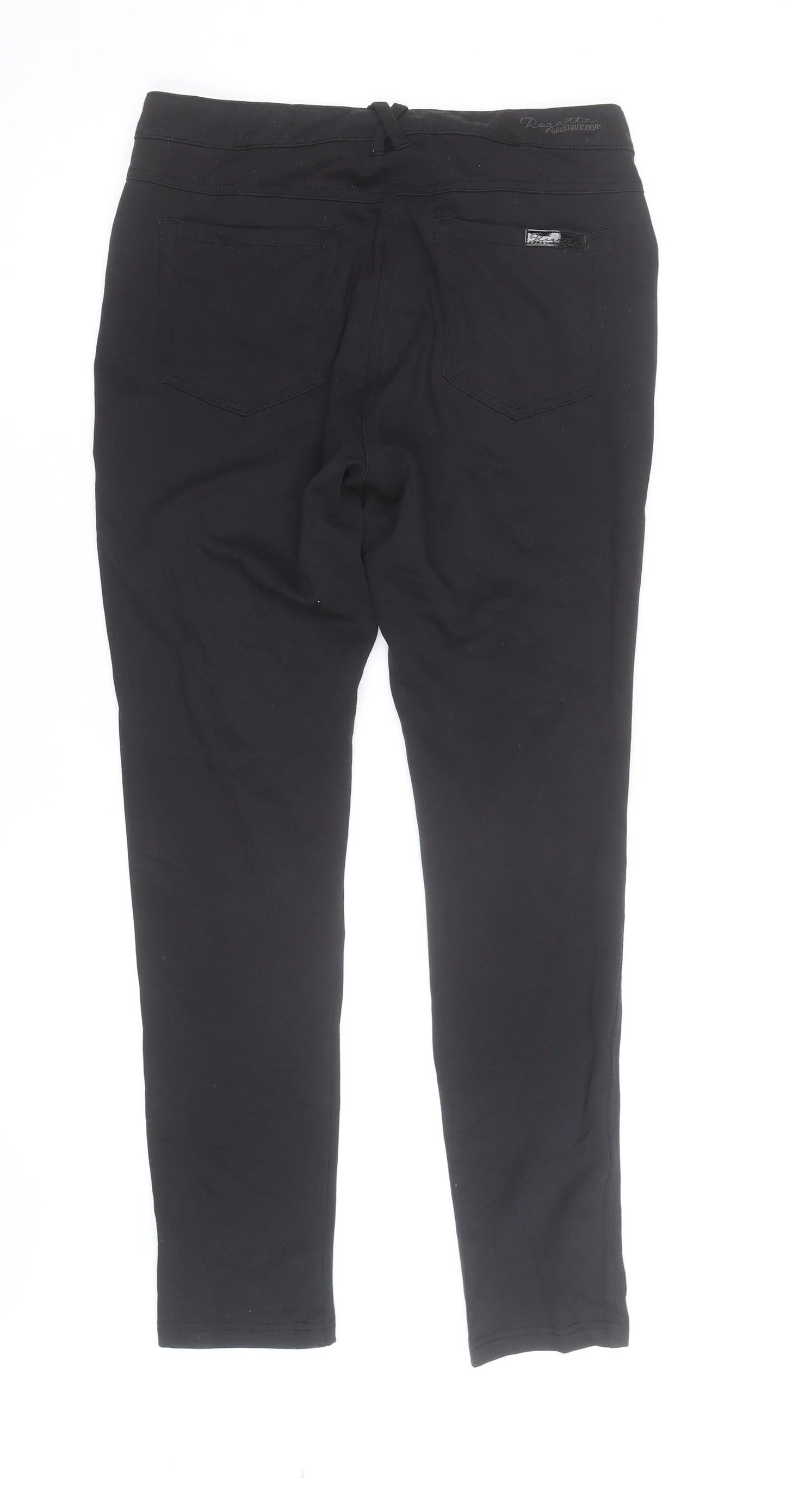Regatta Women Black Slim Fit Cotton Stretch Trousers Size 16