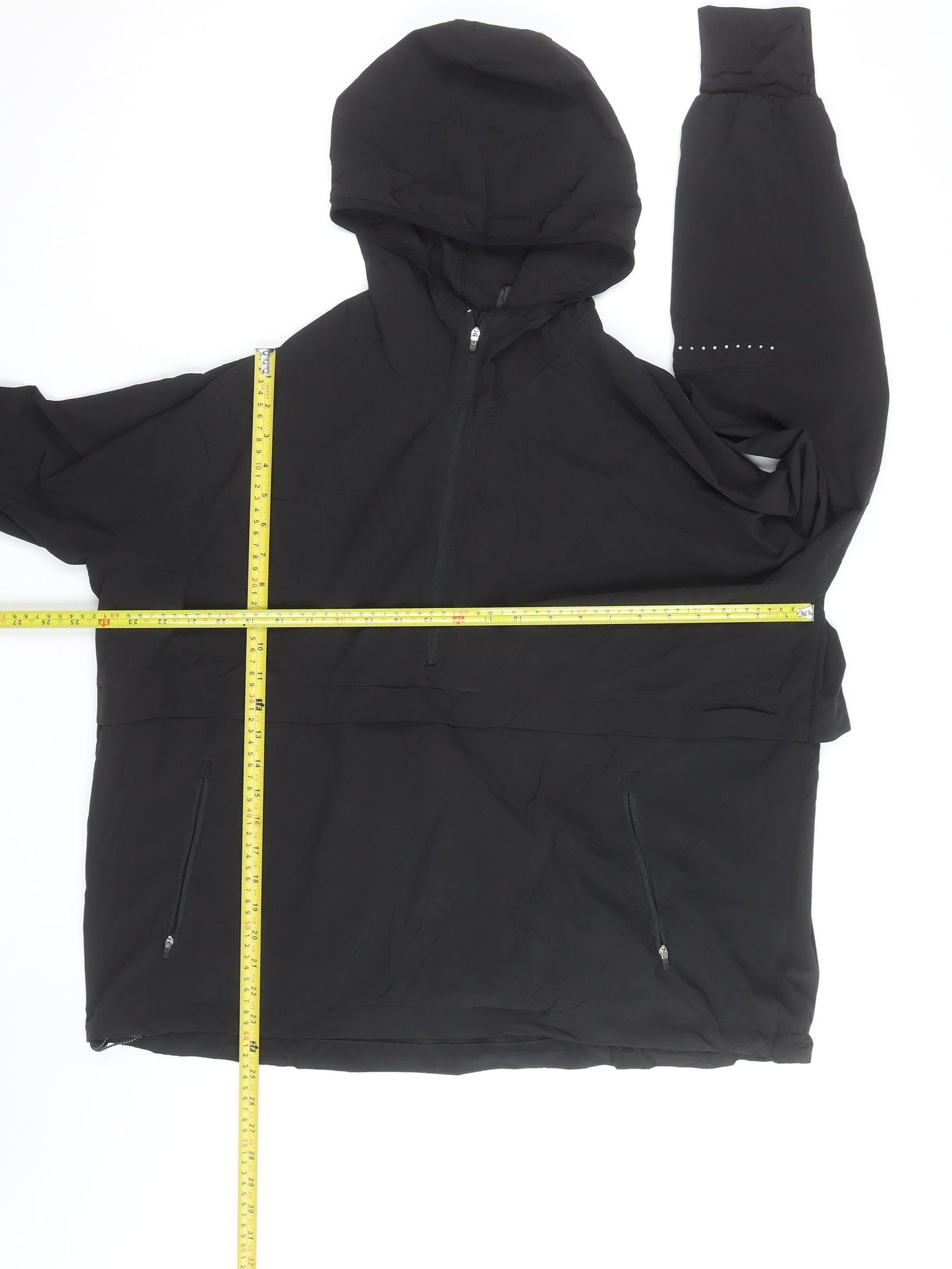 H&M Men's Black L Lightweight Hooded Windbreaker Jacket