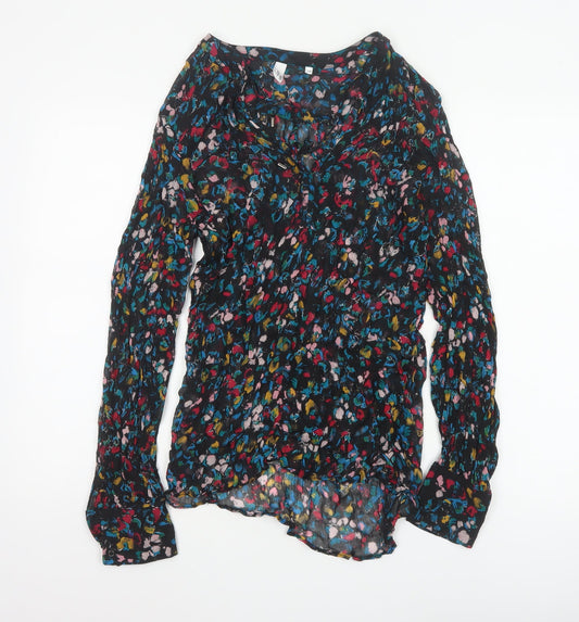 AND/OR Womens Multicoloured Floral Viscose Tunic Blouse Size 14