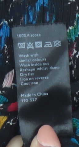 AND/OR Womens Multicoloured Floral Viscose Tunic Blouse Size 14