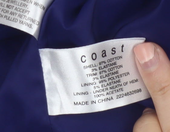 Coast Women’s Multicoloured Floral A-Line Strapless Knee Length Dress Size 12
