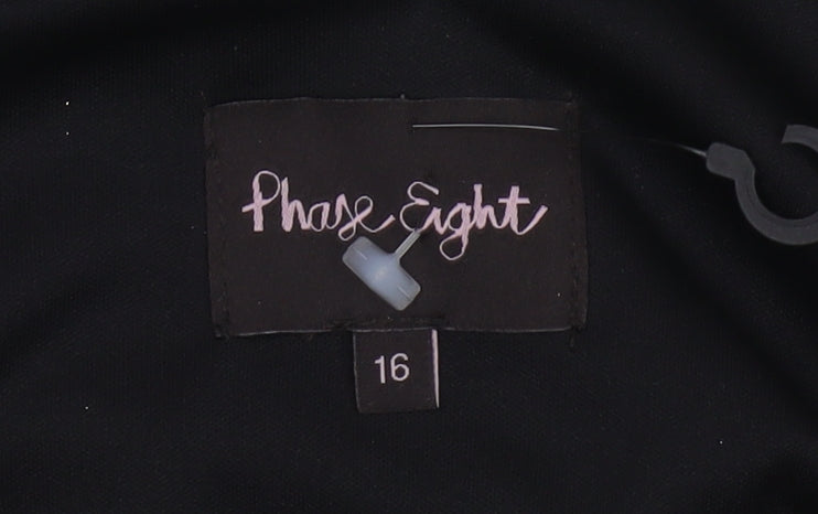 Phase Eight Women’s Black Glitter Bodycon Dress Size 16