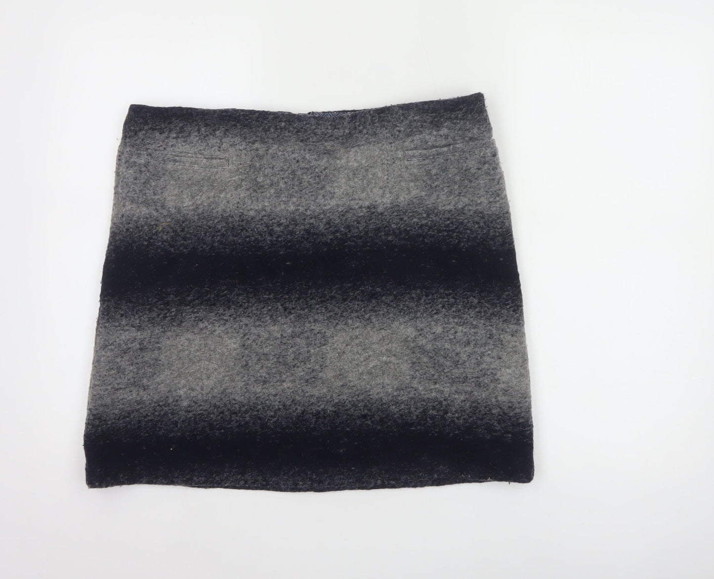 White Stuff Women’s Grey Wool Blend Short Pencil Skirt UK 14