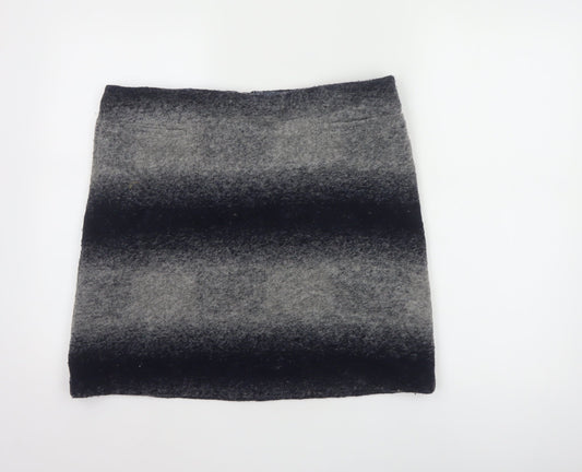 White Stuff Women’s Grey Wool Blend Short Pencil Skirt UK 14
