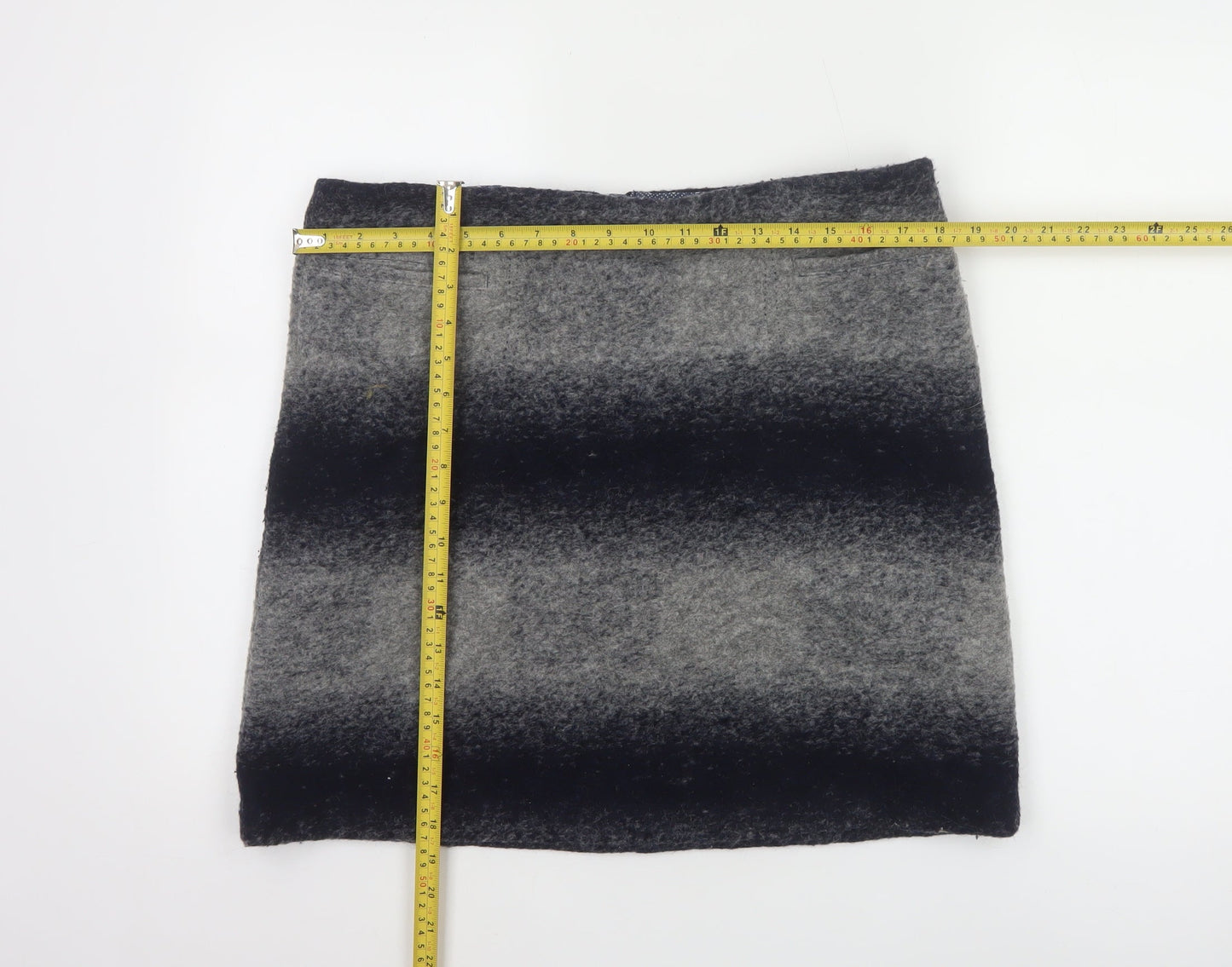 White Stuff Women’s Grey Wool Blend Short Pencil Skirt UK 14