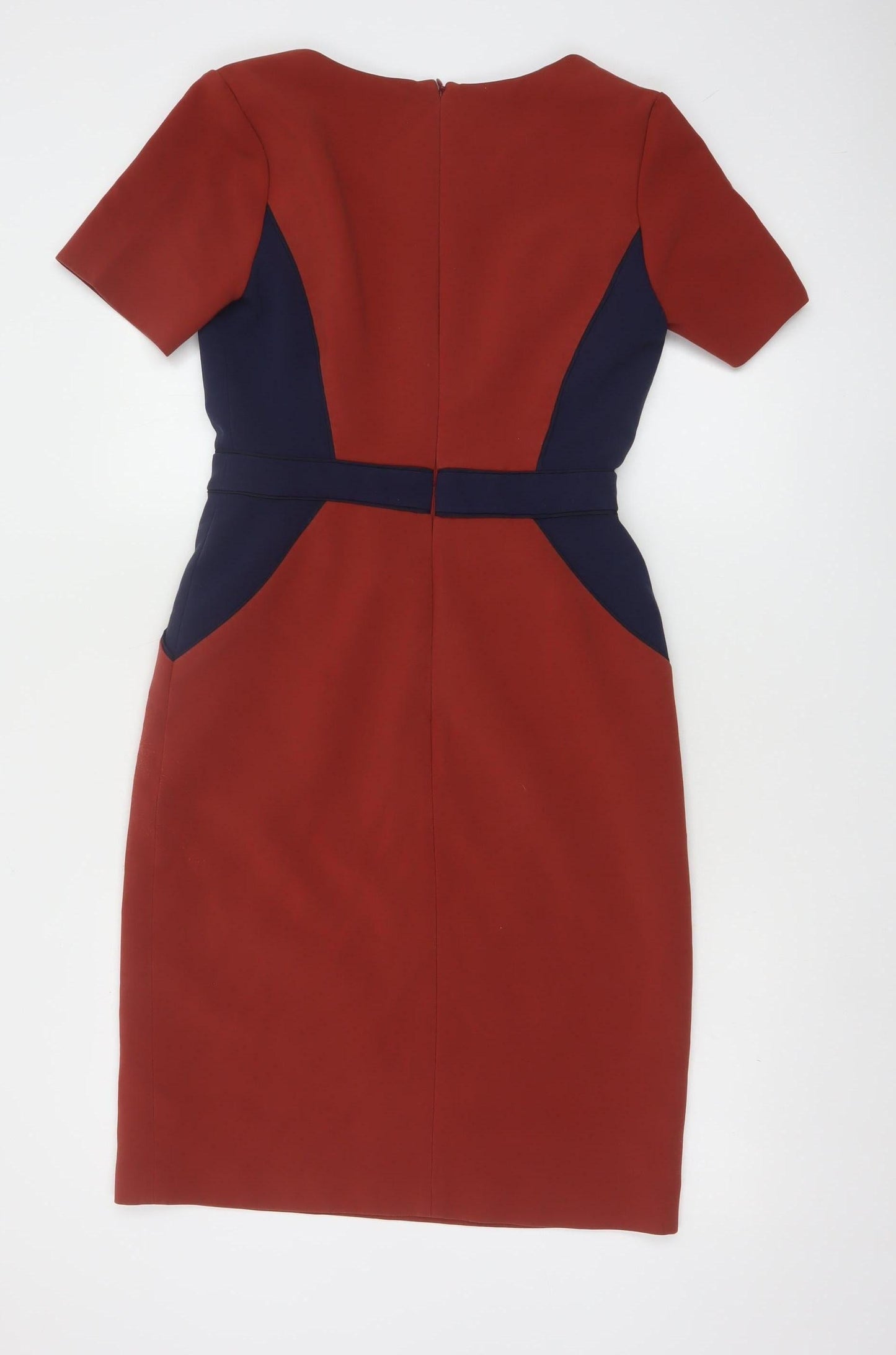 Boden Women Red Colourblock Sheath Knee Length Dress Size 8