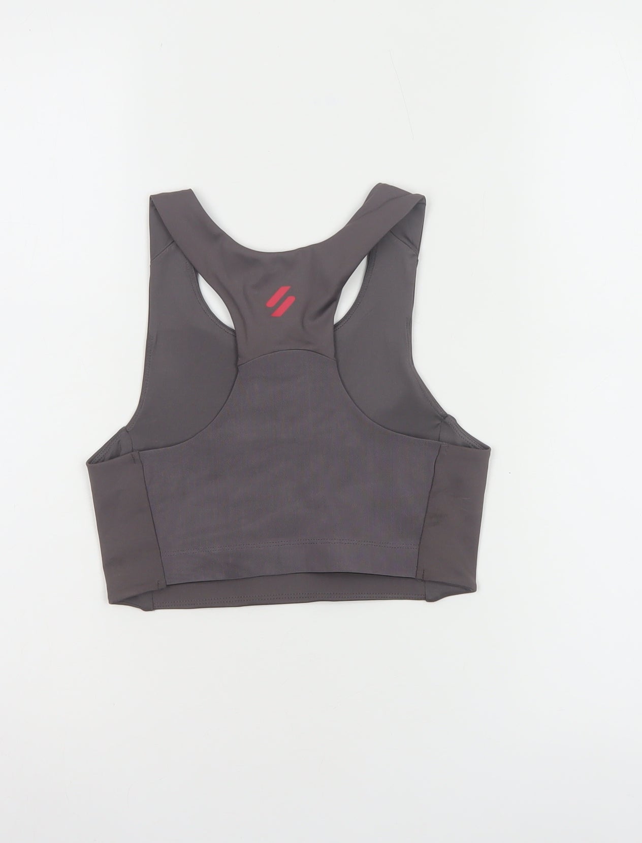 Superdry Women’s Grey Medium Support Sports Bra UK10 Polyester Blend