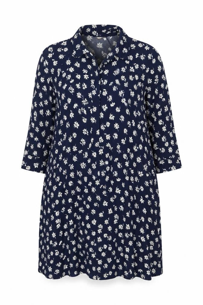 Phase Eight Women’s Blue Floral Viscose Shirt Dress Size 14