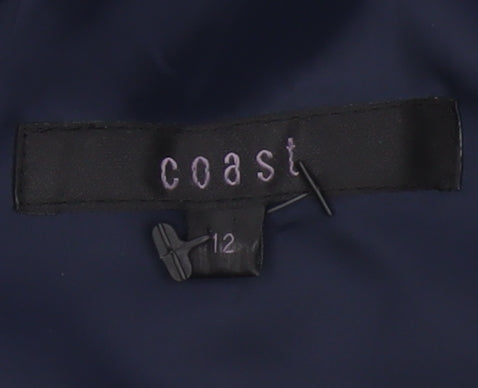Coast Women’s Blue Satin Bodycon Knee Length Dress Size 12