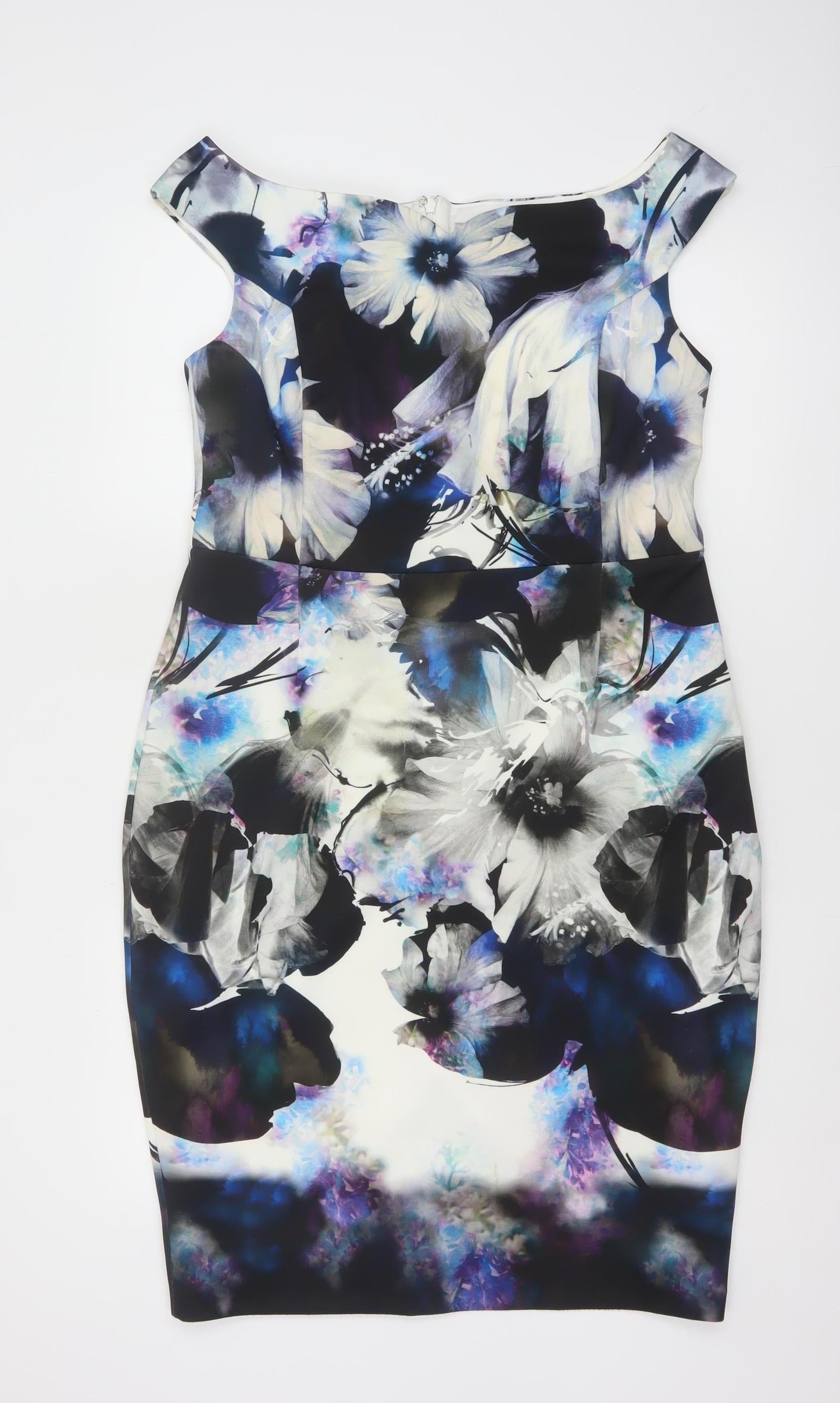 Coast Women's Multicoloured Floral Off-Shoulder Bodycon Dress Size 16